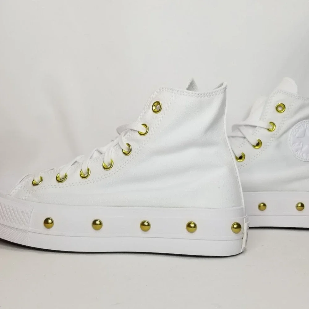 Converse CTAS Lift Platform Hi Tops Brand New Women's Size 8 White A06787C NWT - Picture 2 of 7